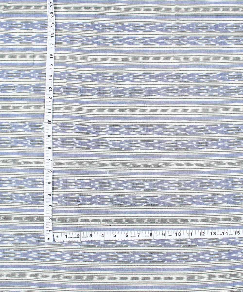 0.4m Blue handwoven ikat cotton fabric