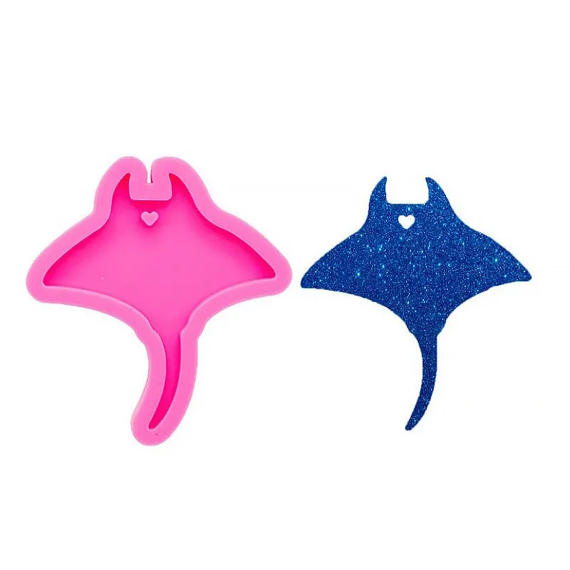 1 piece Thornback Stingray Keychain Mold Silicone Fish Mold For Resin Jewelry Making 10337850