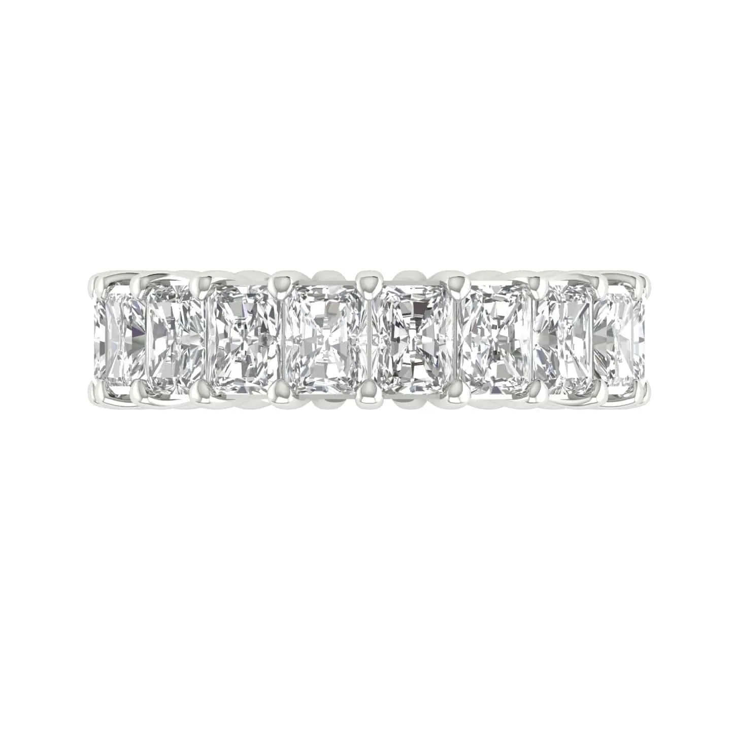 14K Gold Radiant Cut Diamond Eternity Ring Lab Grown