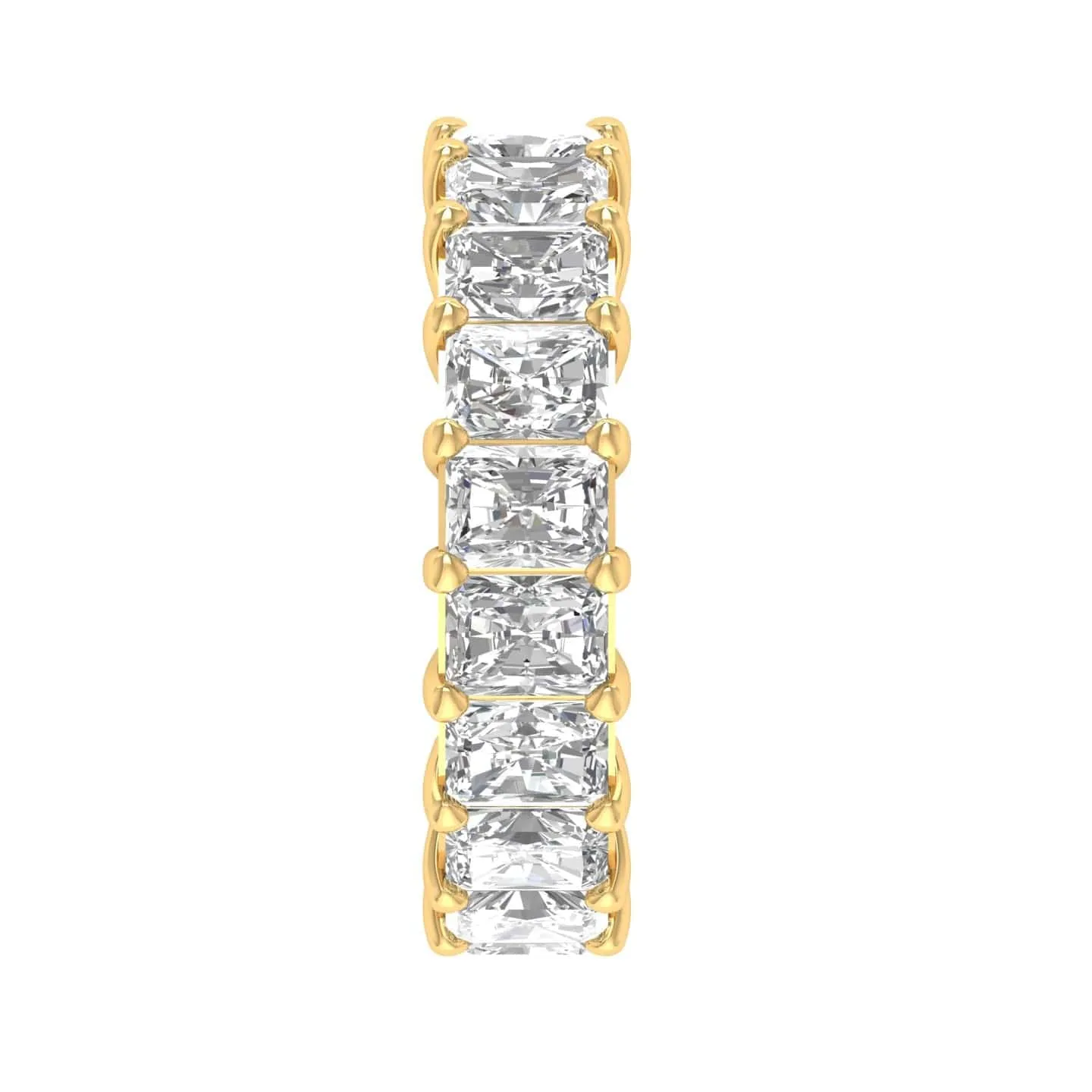 14K Gold Radiant Cut Diamond Eternity Ring Lab Grown