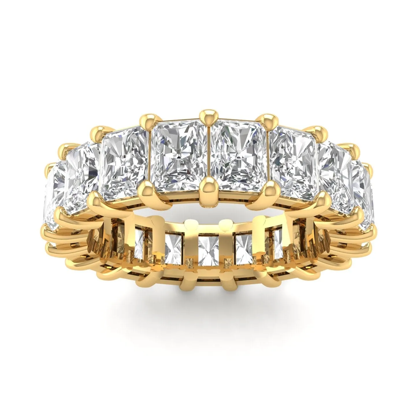 14K Gold Radiant Cut Diamond Eternity Ring Lab Grown