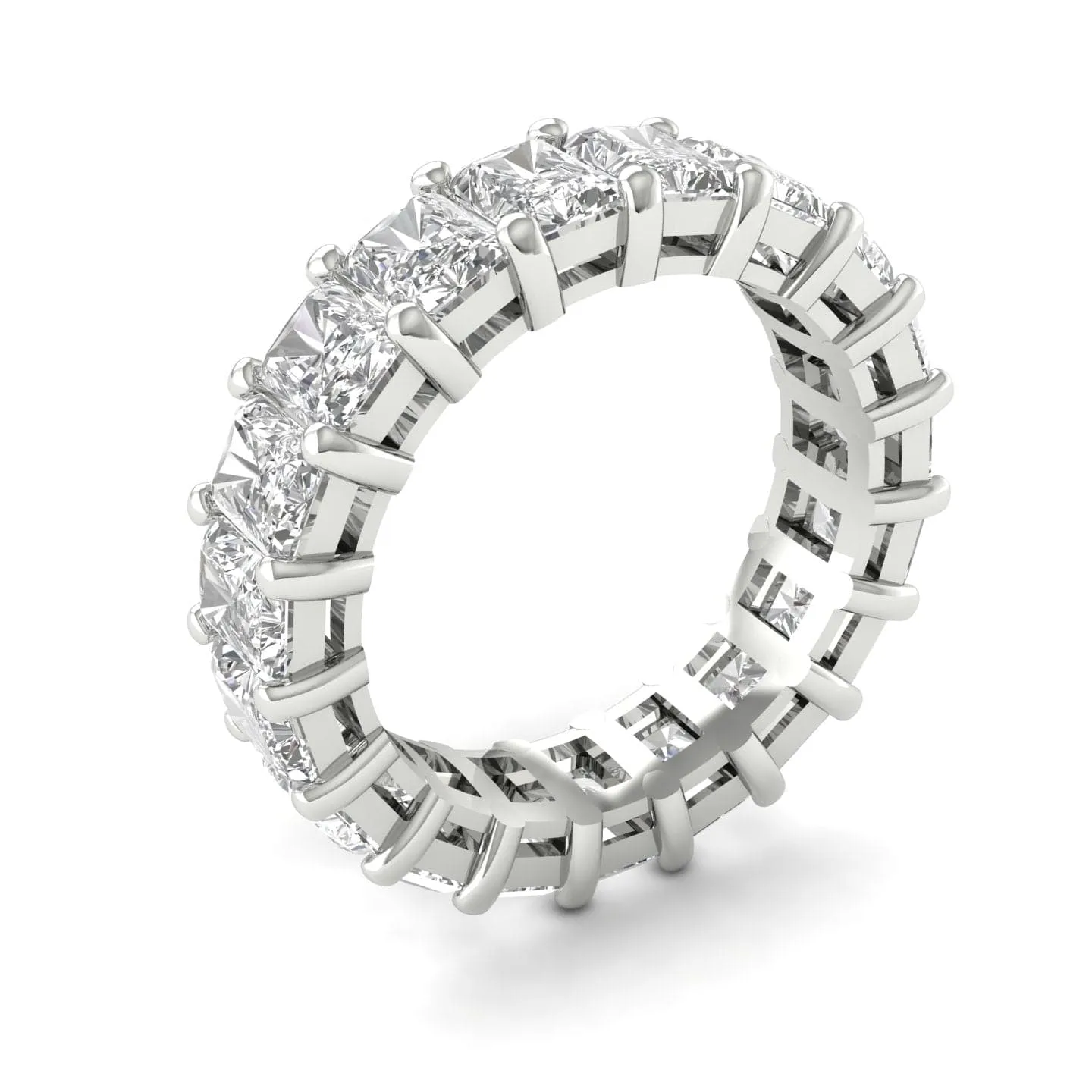 14K Gold Radiant Cut Diamond Eternity Ring Lab Grown