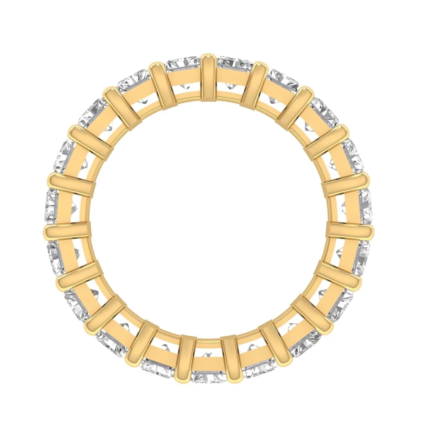 14K Gold Radiant Cut Diamond Eternity Ring Lab Grown