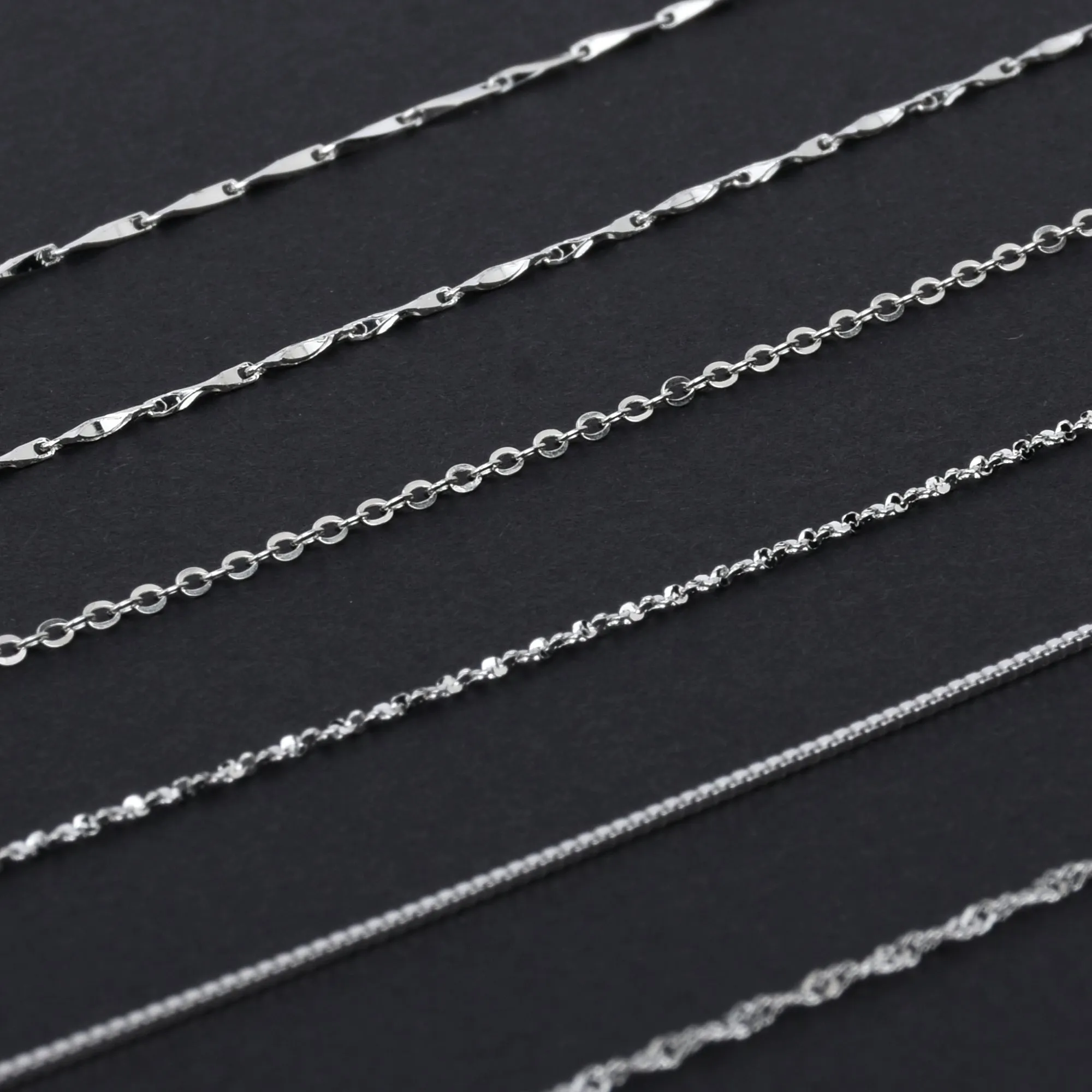 18 Sterling Silver Necklace Chain 925 Silver Chain Necklace Thin Chain Finished Chain Necklace Silver Jewelry 1pcs 102937