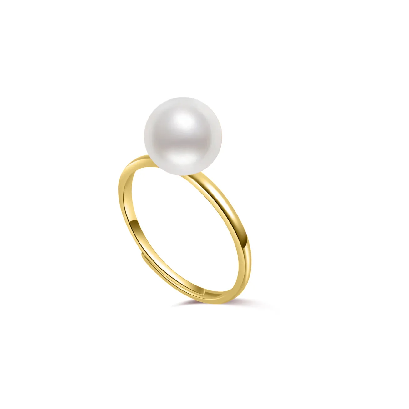 18K Solid Gold Interchangeable Edison Pearl Ring KR00043 | Possibilities