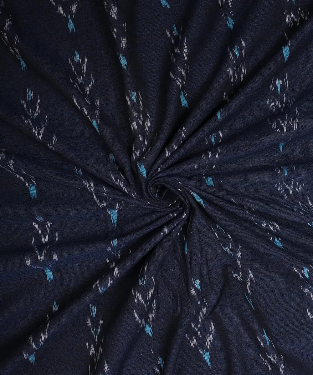 2.5 m Dark blue cotton handloom pochampally ikat fabric