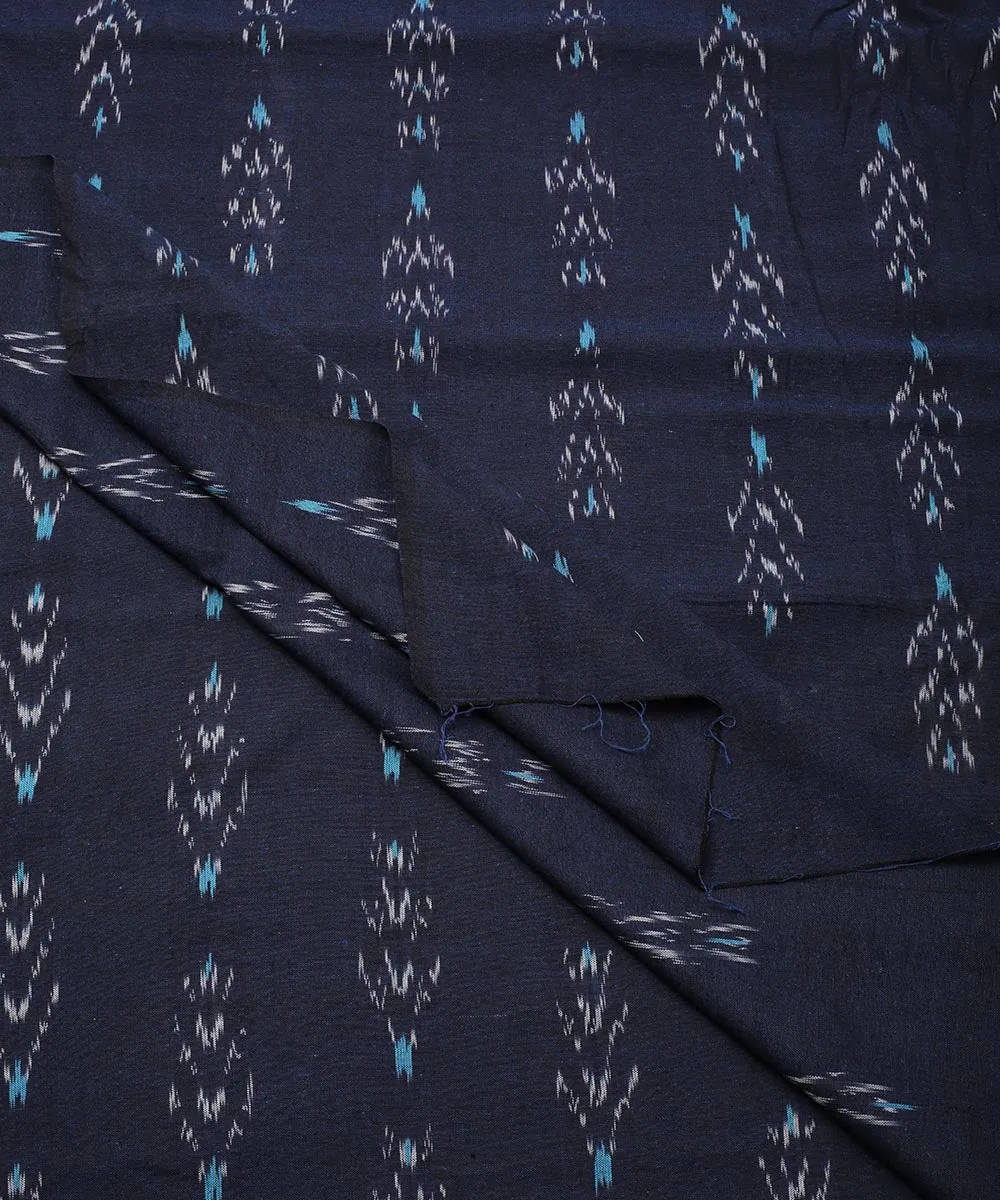 2.5 m Dark blue cotton handloom pochampally ikat fabric