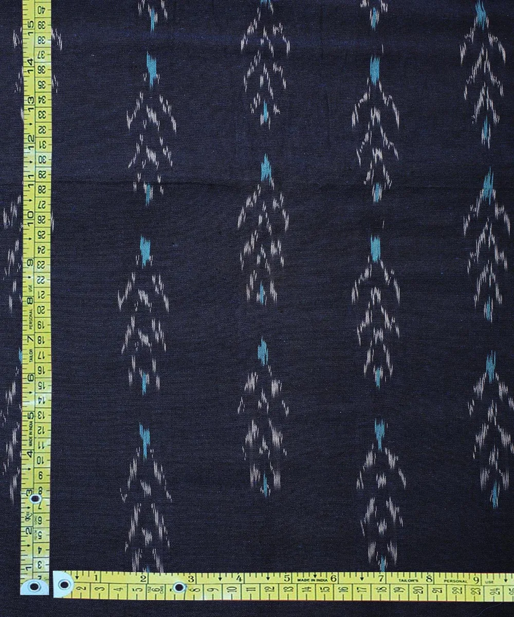 2.5 m Dark blue cotton handloom pochampally ikat fabric