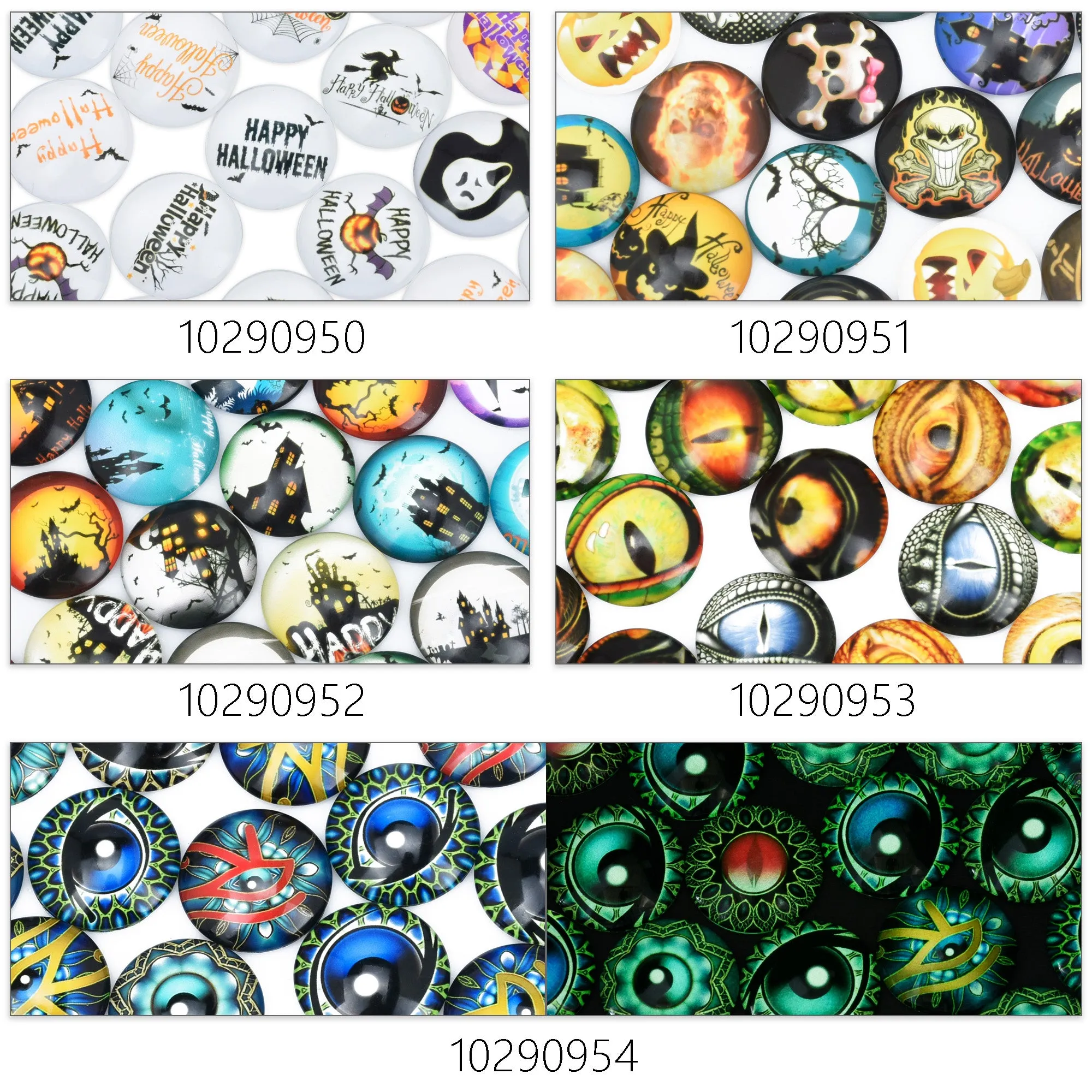 25mm Handmade Photo Glass Cabochons Halloween castle eye Cabochon Round cabochons Image Glass Cabochon 20pcs 102909