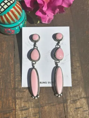 3 Stone "Cotton Candy" Dangles