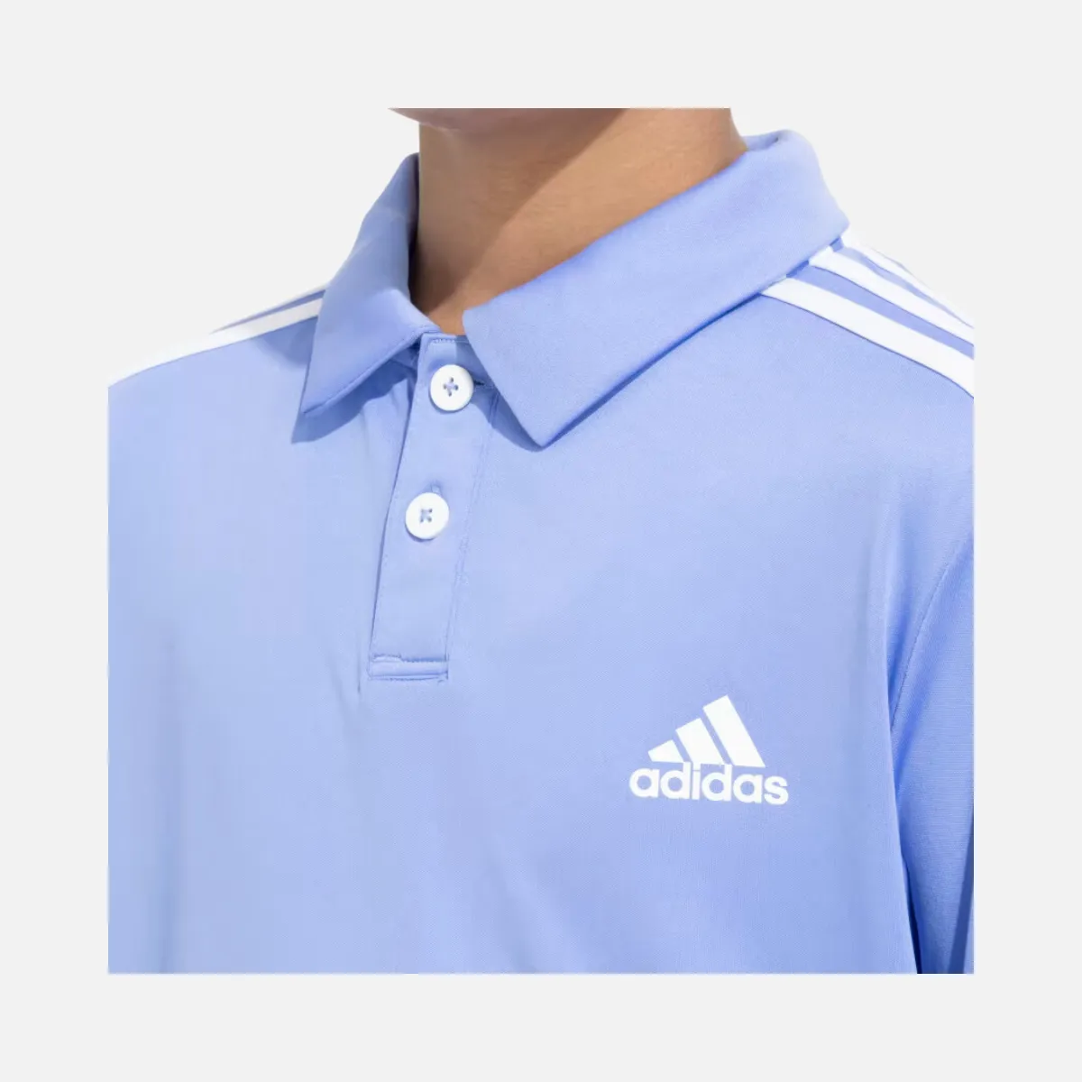 Adidas Boy 3Stripes Polo Kids T-shirt (5-16 Years) -Blue Fusion