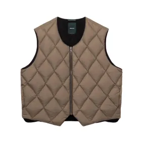 Afield Out Stone Puffer Vest Brown