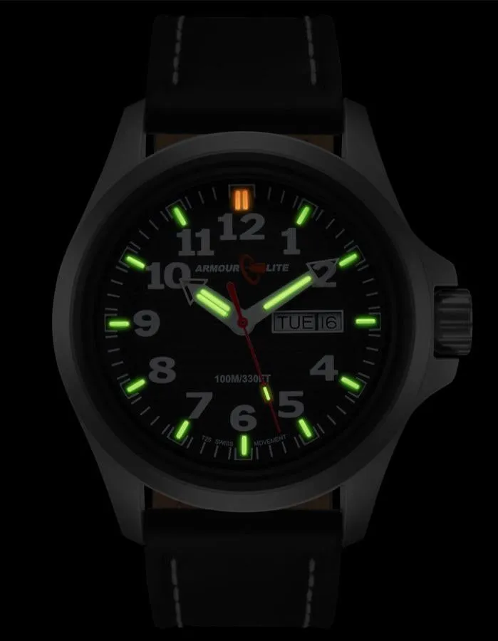 ArmourLite Officer Field Series - Black Dial - Stainless Steel Case - Strap