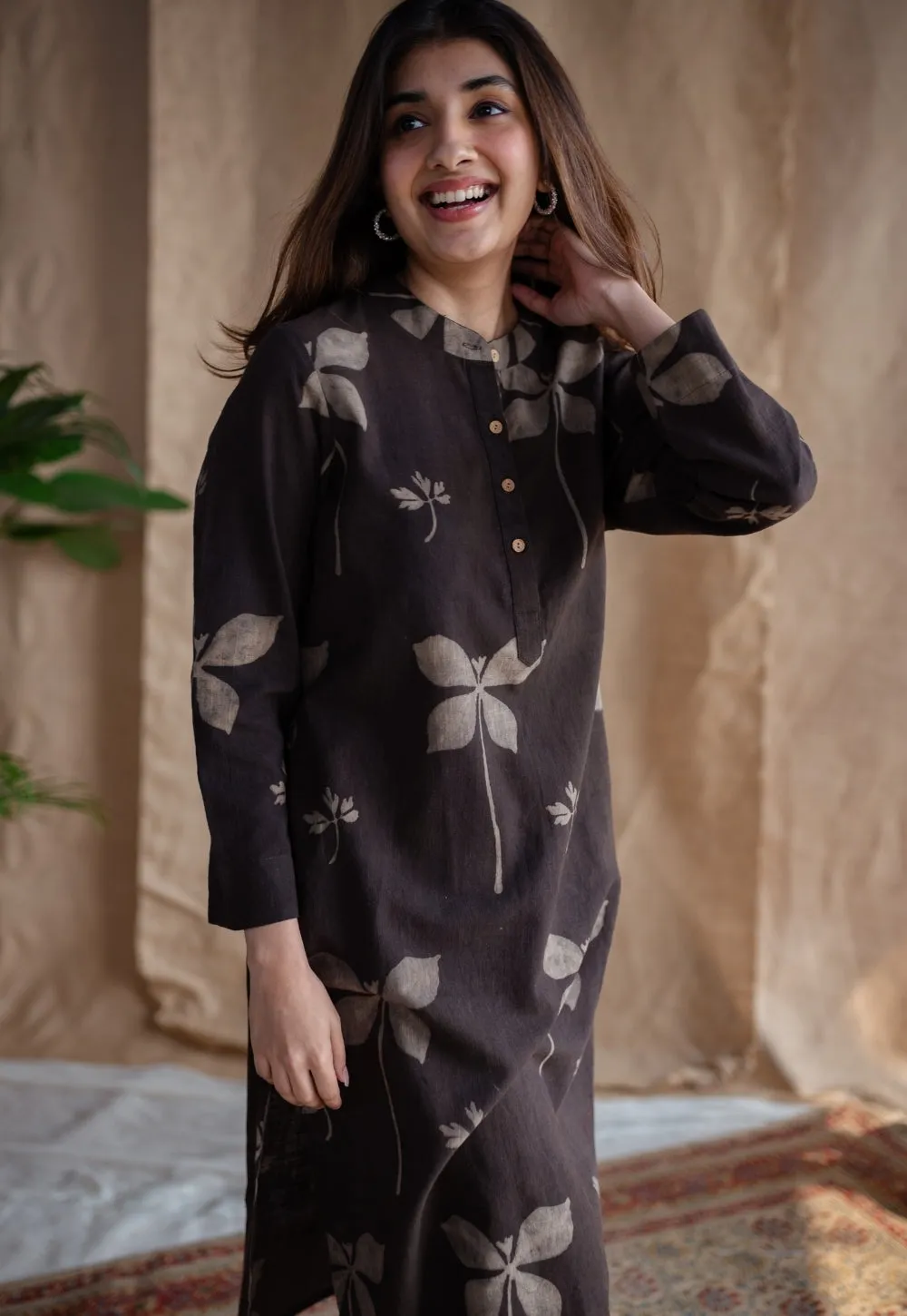 Azha Dabu Slub Cotton Kurta