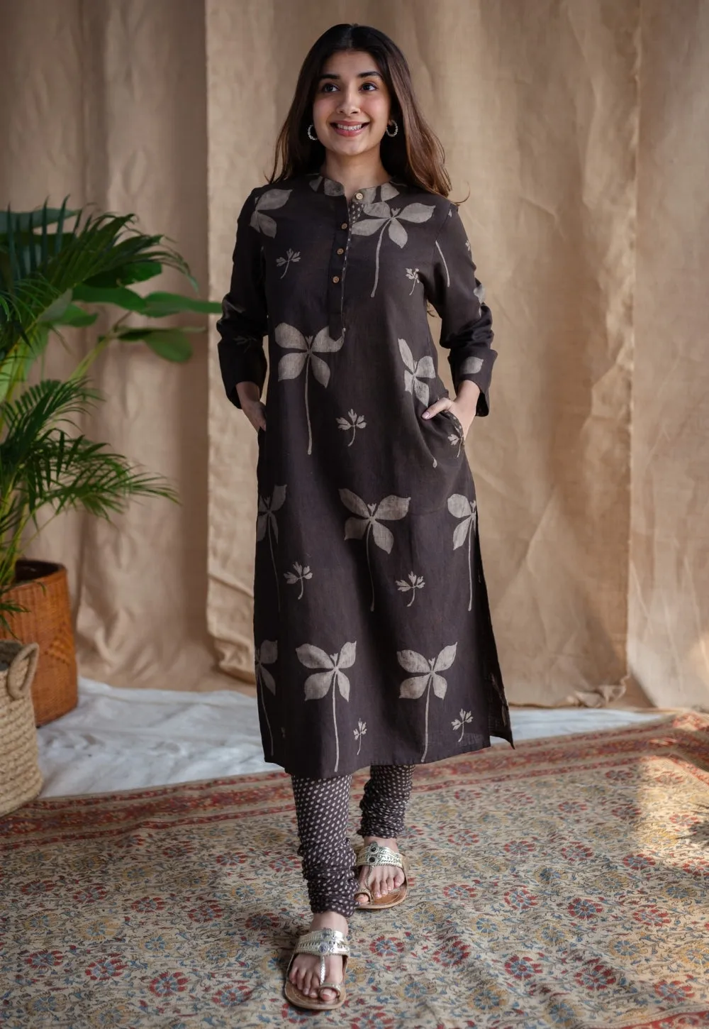 Azha Dabu Slub Cotton Kurta