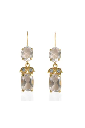 BATHSHEBA CRYSTAL AQUAMARINE DROP EARRINGS