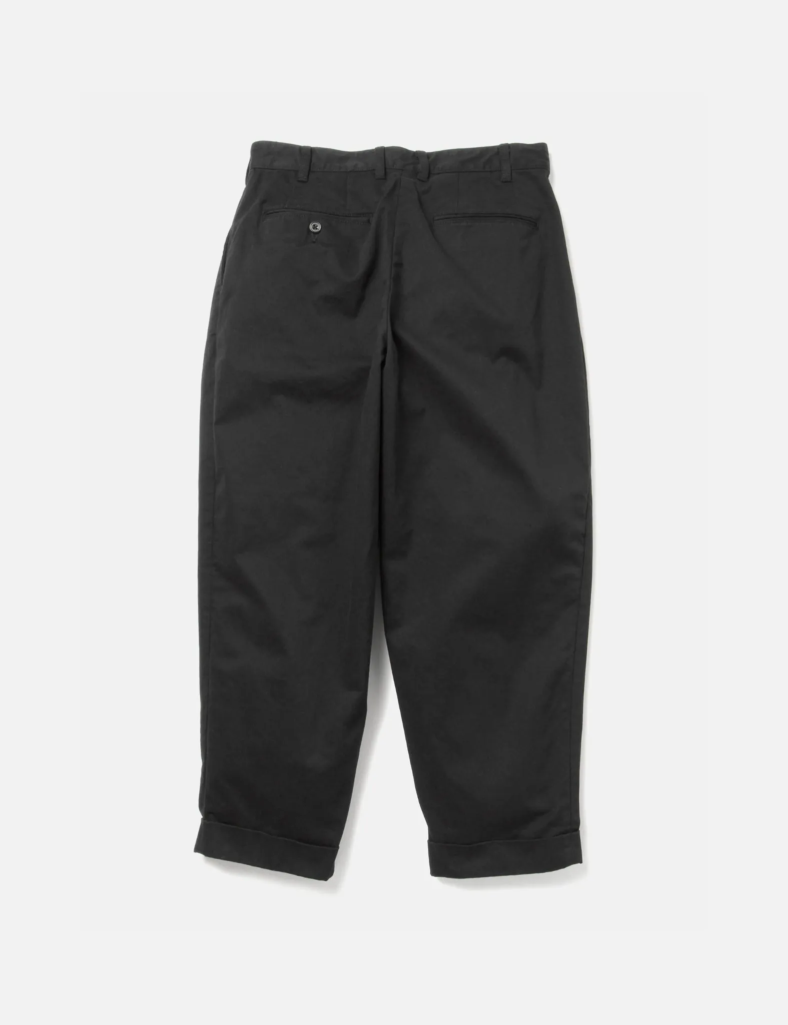 Beams Plus 2 Pleat Twill Trousers - Black