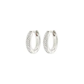 Bloom Silver Plated Crystal Hoops