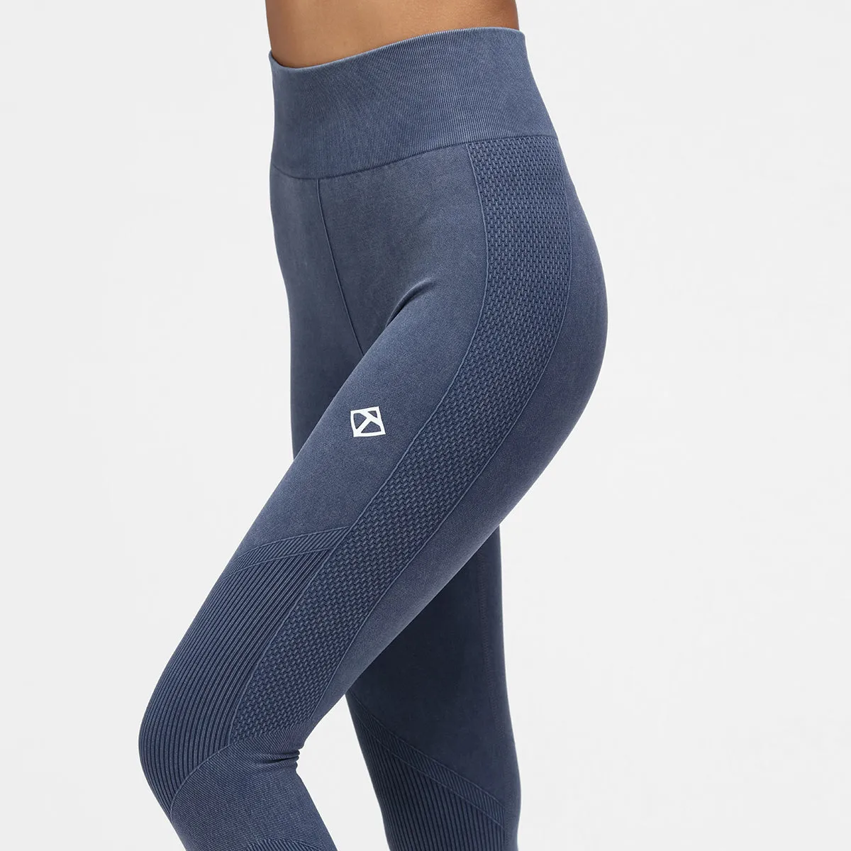 Blue Denim Seamless Leggings