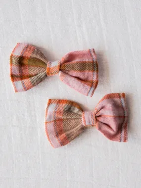 Bow Set Duo - Mapleberry Plaid