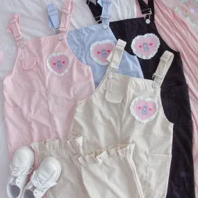 Bunny Corduroy Overalls AD210237