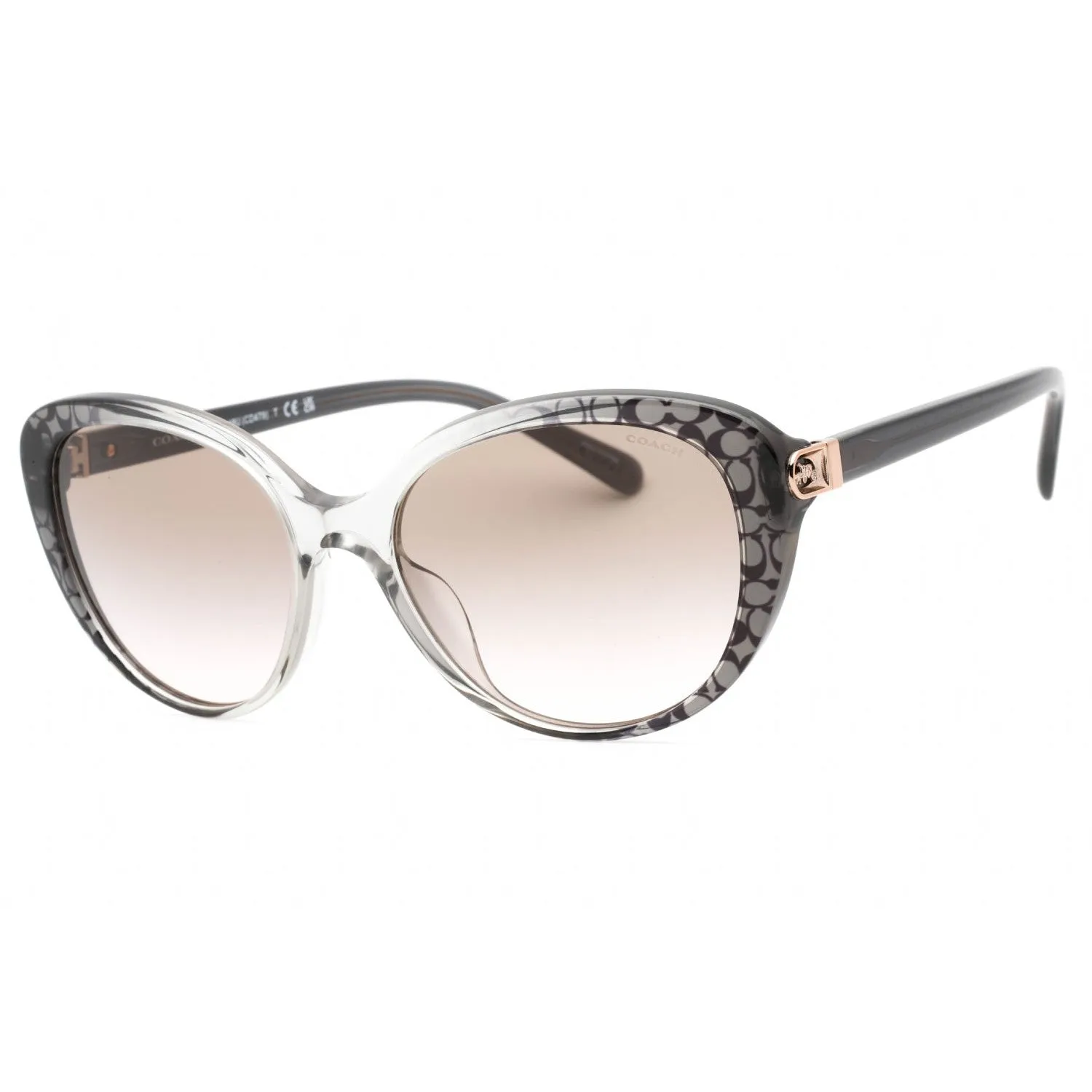 Coach 0HC8348U Sunglasses Grey Gradient/Grey Pink Gradient Women's