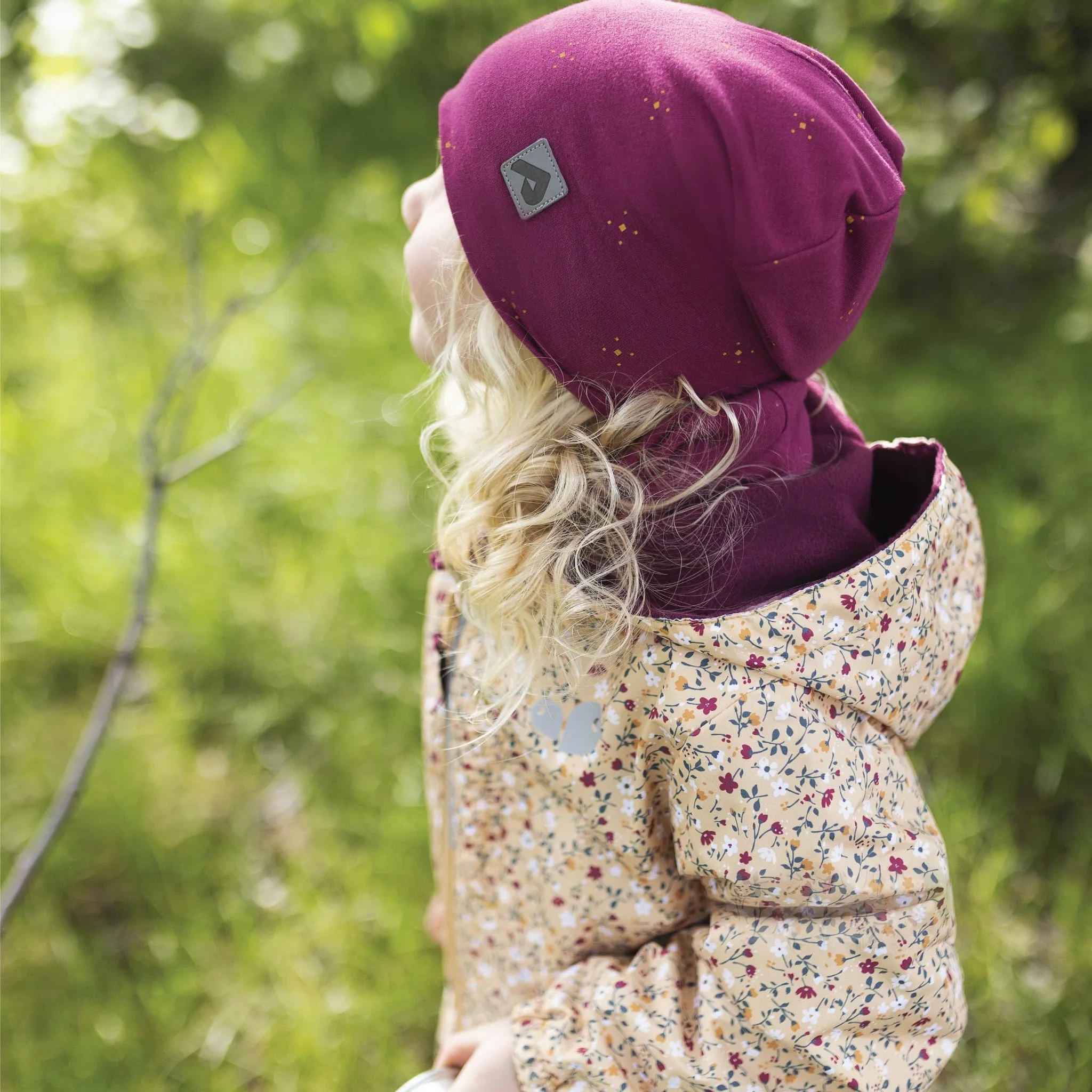 Cotton beanie - Sour Cherry Squares