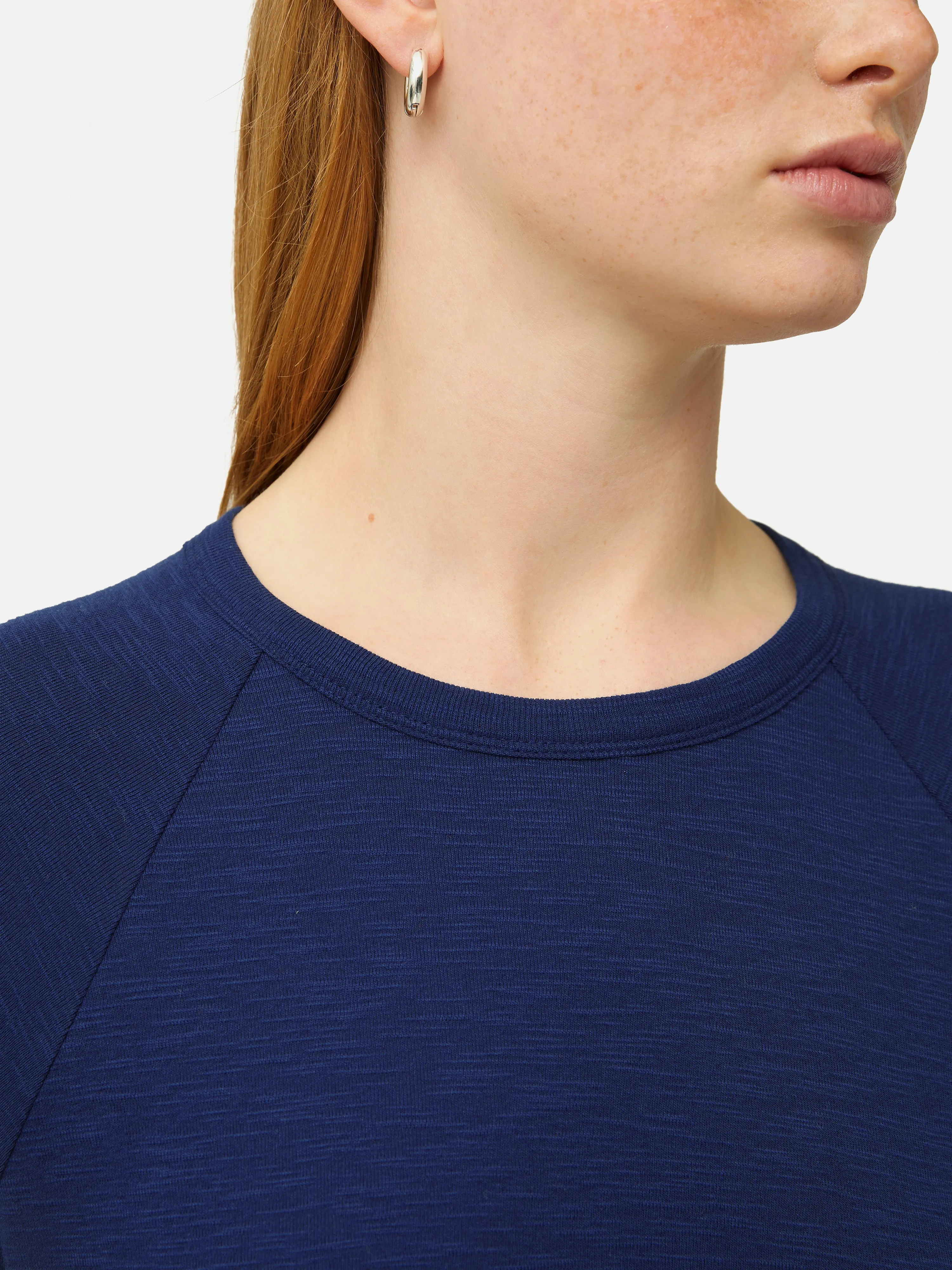 Cotton Luxe Raglan Tee | Navy