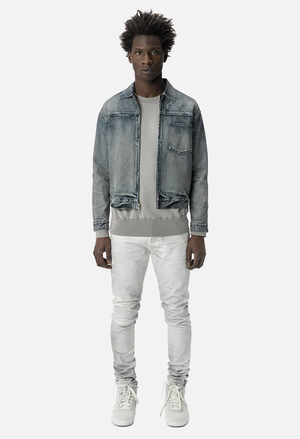 Denim Zip Blouson / Gobi