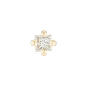 Diamond Princess Cut Stud (Single)