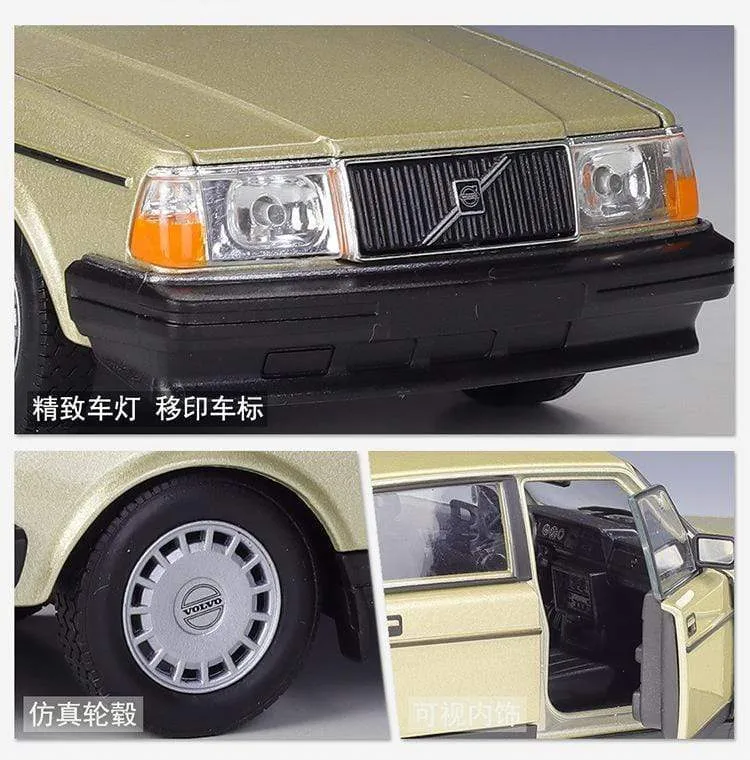 Diecast 1:24 Scale Car Classic VOLVO 240 GL High Simulation Model Car Alloy Metal Toy Car For Chlidren Gift Collection