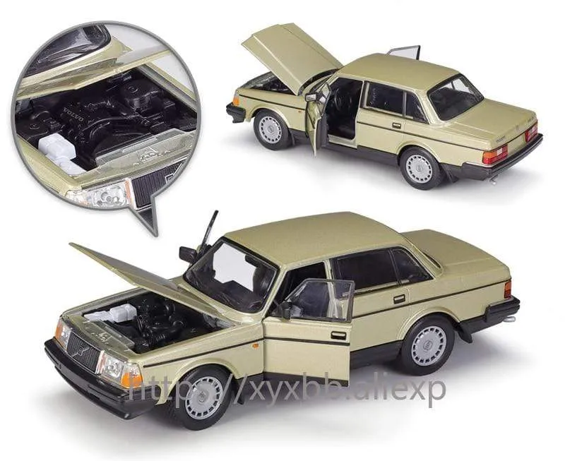 Diecast 1:24 Scale Car Classic VOLVO 240 GL High Simulation Model Car Alloy Metal Toy Car For Chlidren Gift Collection