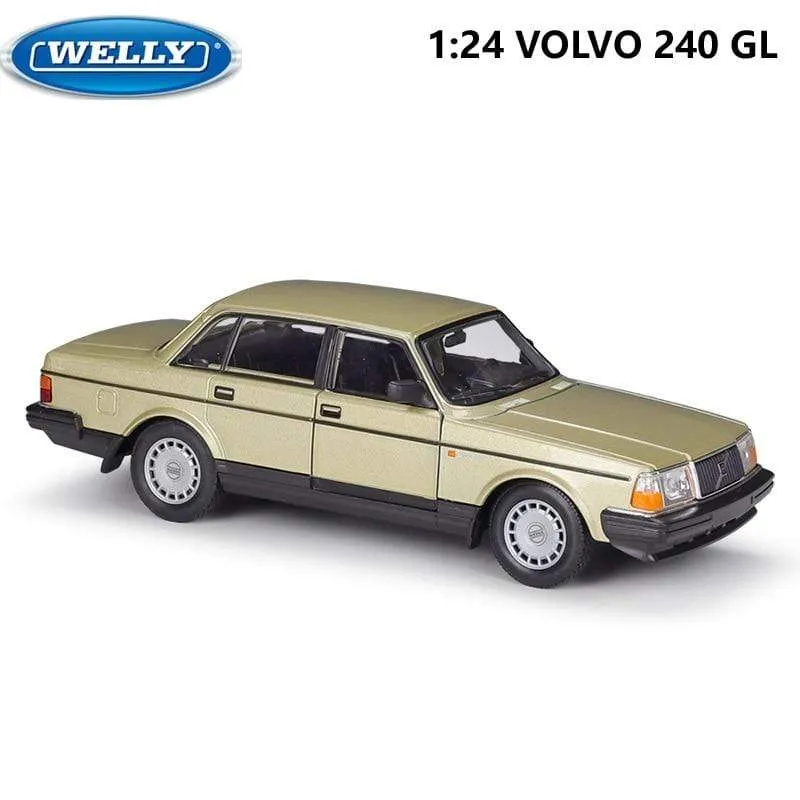 Diecast 1:24 Scale Car Classic VOLVO 240 GL High Simulation Model Car Alloy Metal Toy Car For Chlidren Gift Collection