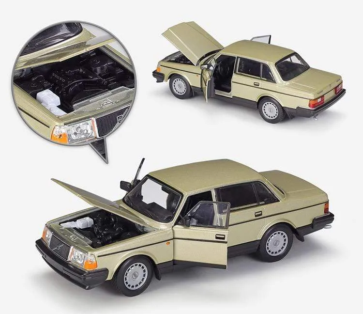 Diecast 1:24 Scale Car Classic VOLVO 240 GL High Simulation Model Car Alloy Metal Toy Car For Chlidren Gift Collection