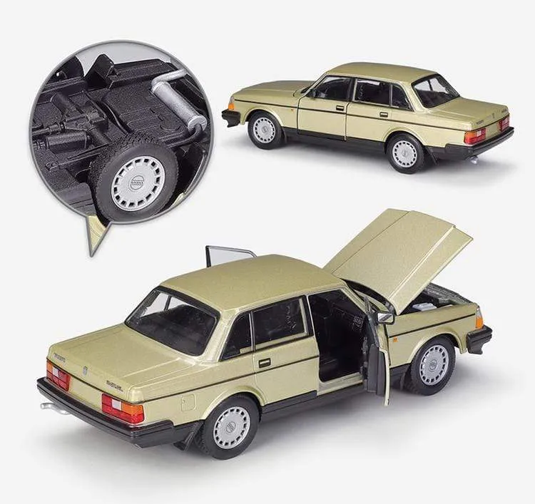 Diecast 1:24 Scale Car Classic VOLVO 240 GL High Simulation Model Car Alloy Metal Toy Car For Chlidren Gift Collection