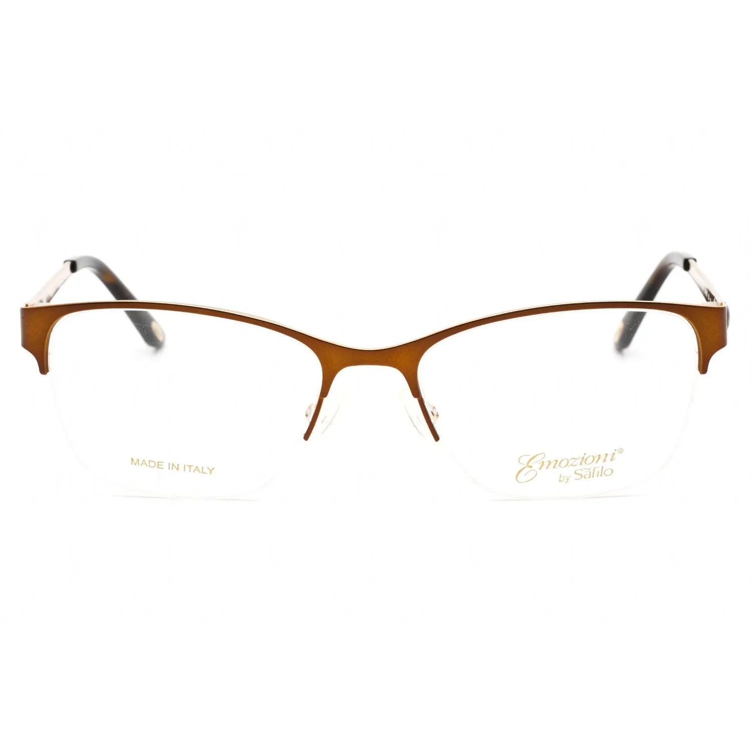 Emozioni EM 4407 Eyeglasses BROWN GOLD/Clear demo lens