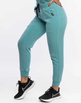 Essential Jogger Scrub Pants - Audrey Teal