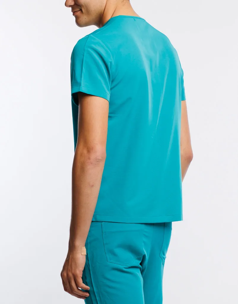 Essential V Neck Scrub Top - Sydney Teal