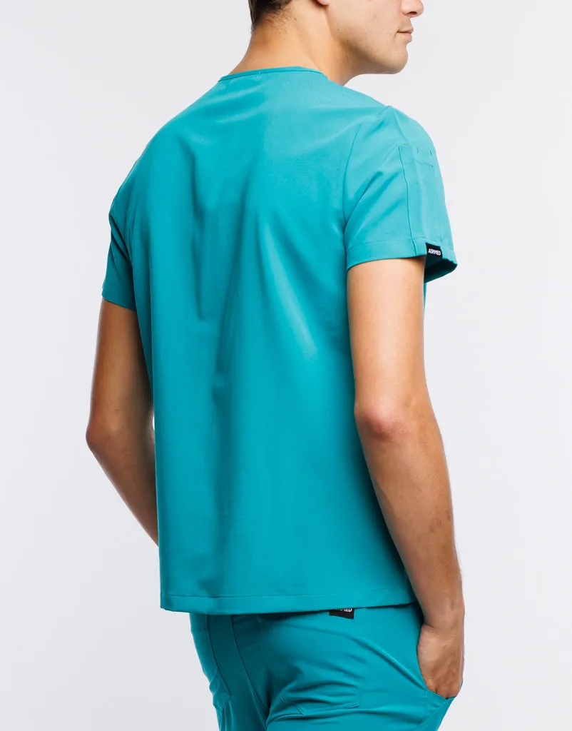 Essential V Neck Scrub Top - Sydney Teal