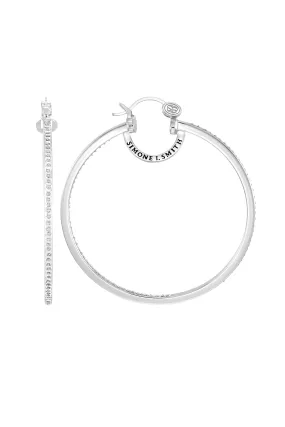 Everlasting Love Hoops with Diamond Embellishments - Large