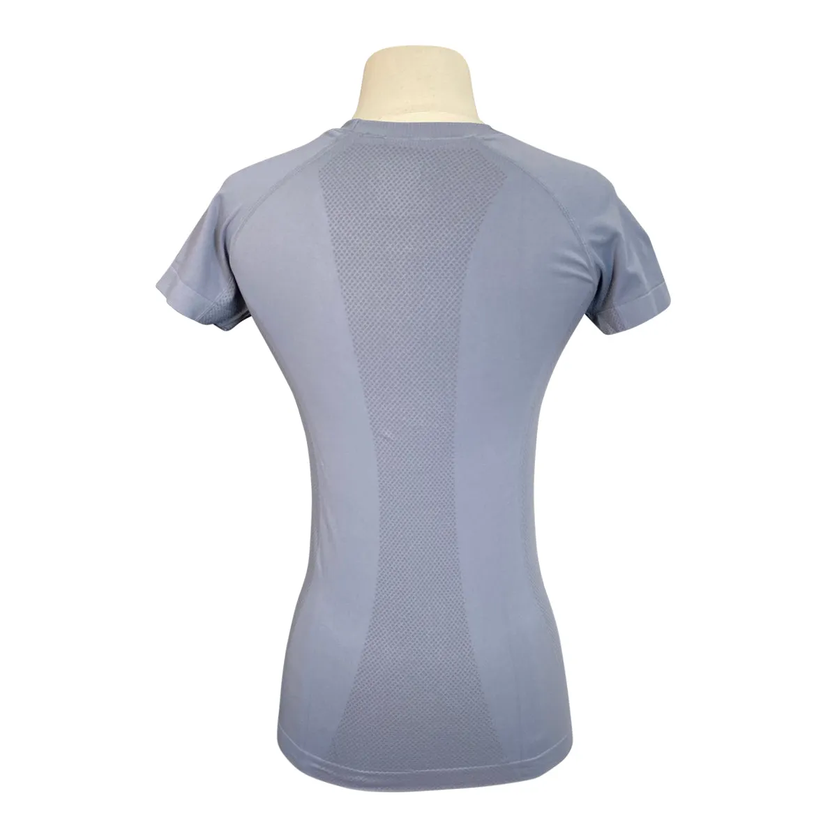 FitEq Short Sleeve Seamless Schooling Top in Slate Blue - Women's XS