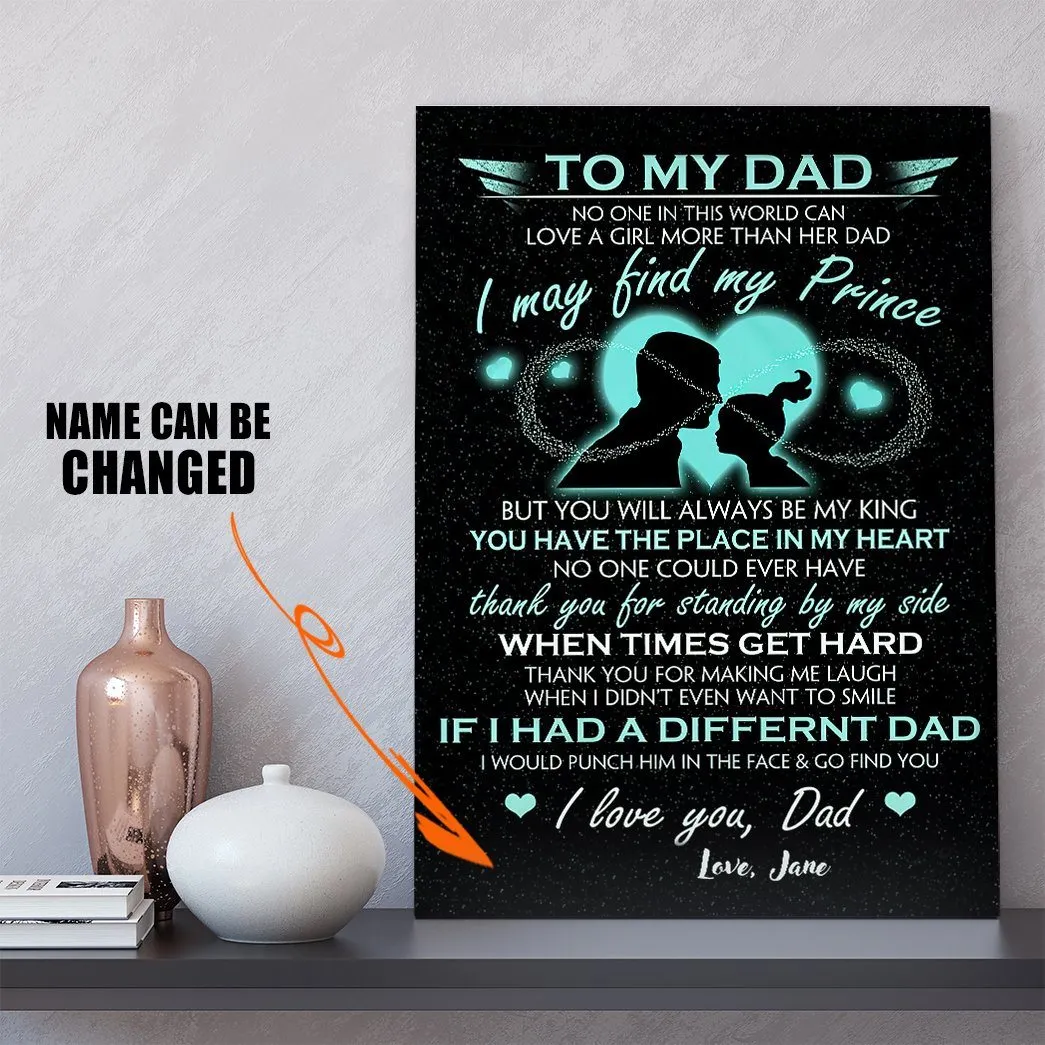 Gearhuman 3D From Daughter To Dad Custom Name Canvas