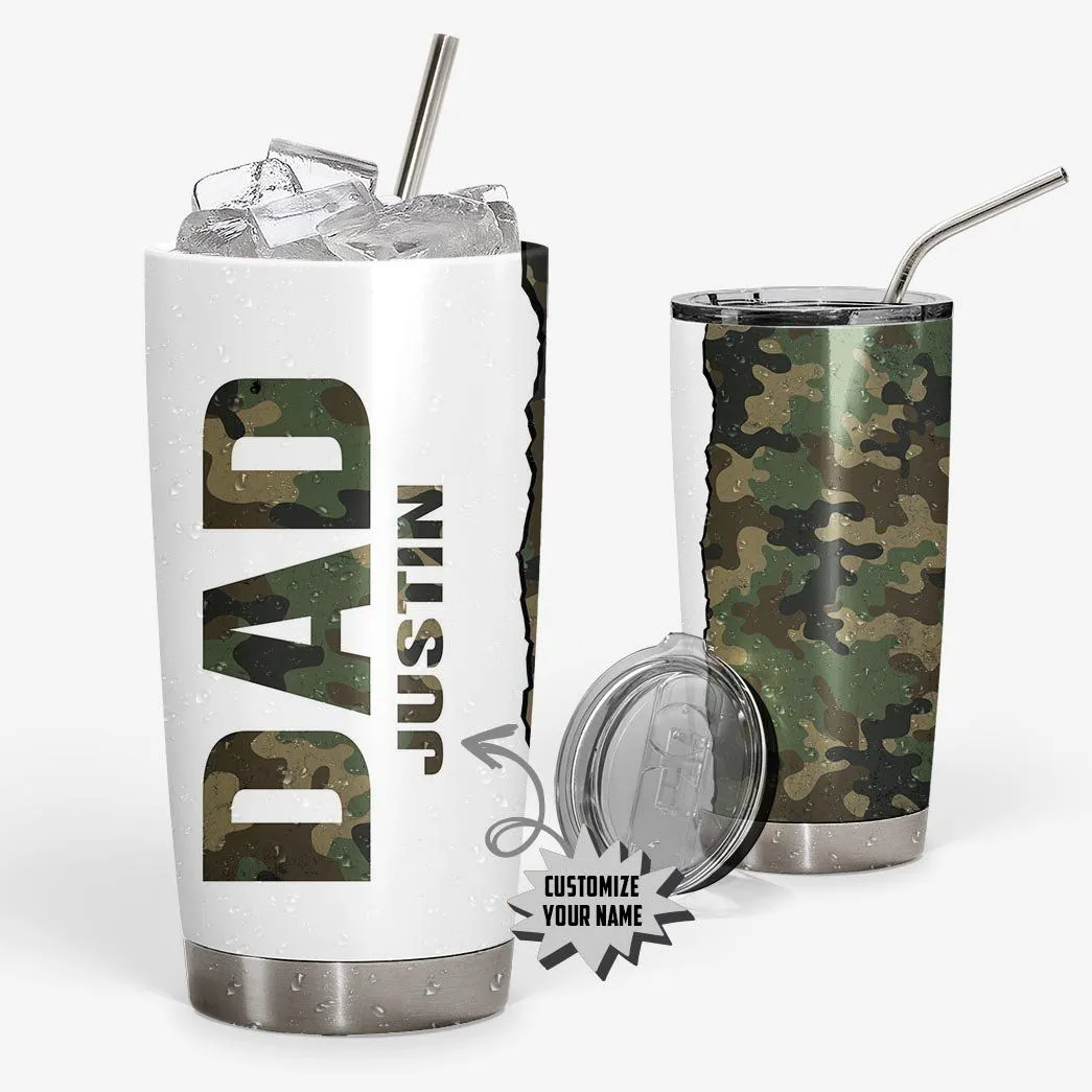 Gearhuman 3D Happy Fathers Day Gift To Dad Custom Name Tumbler