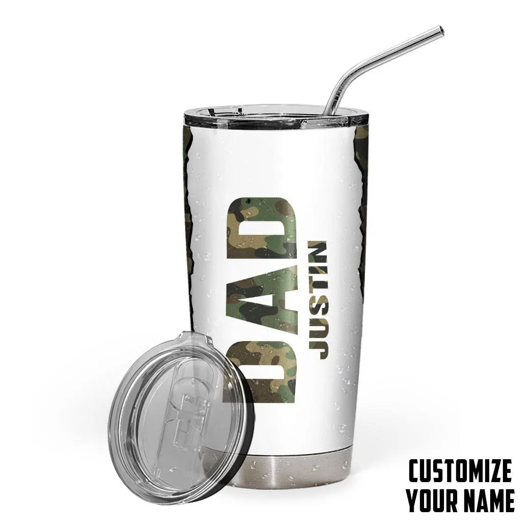 Gearhuman 3D Happy Fathers Day Gift To Dad Custom Name Tumbler