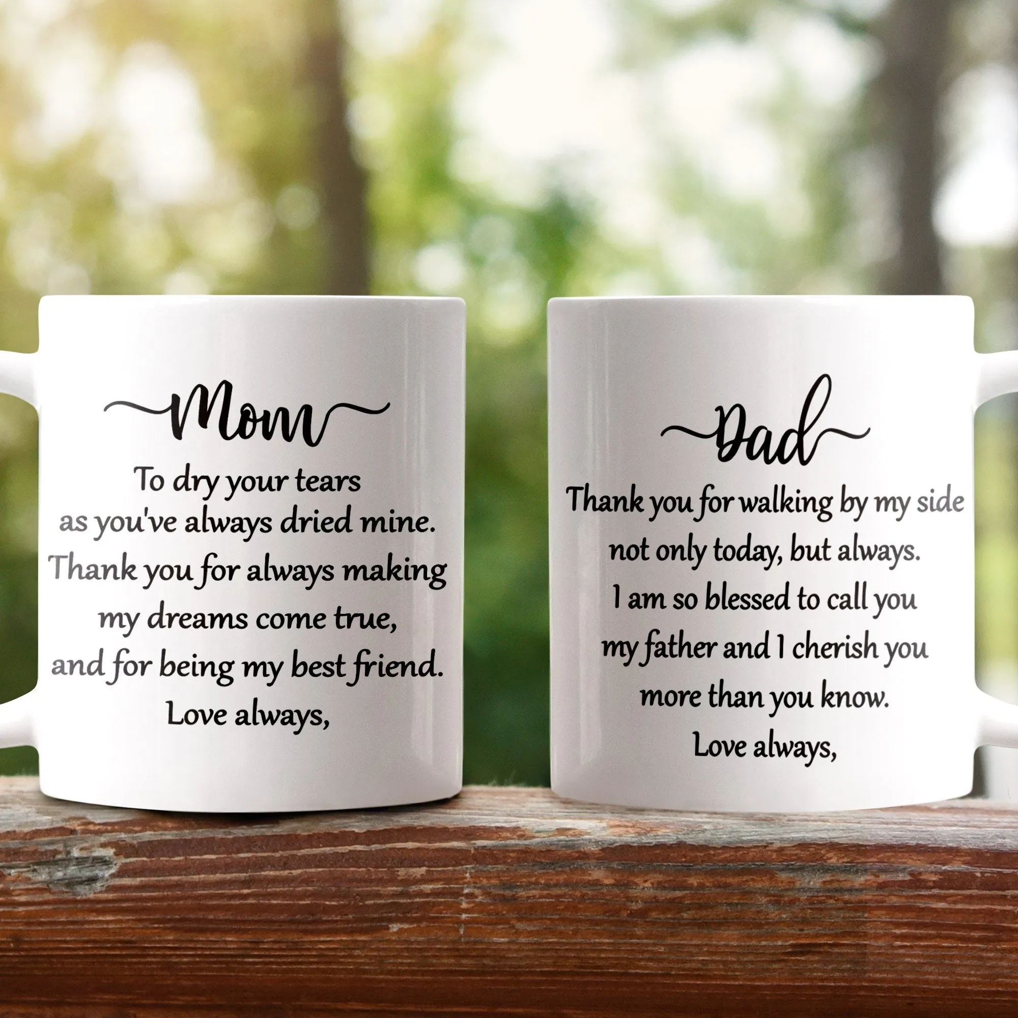 Gearhuman 3D Happy Mother's Day Father's Day Combo Gifts Dear Mom And Dad Custom Name Mug