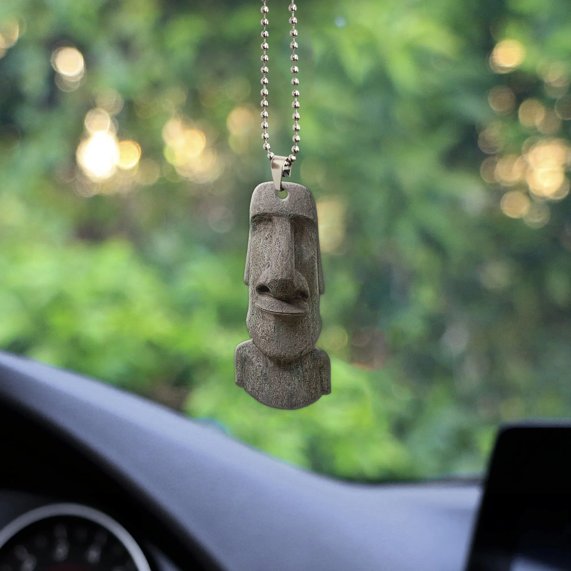 Gearhuman 3D Massive Easter Island Moai Head Statue Car Hanging