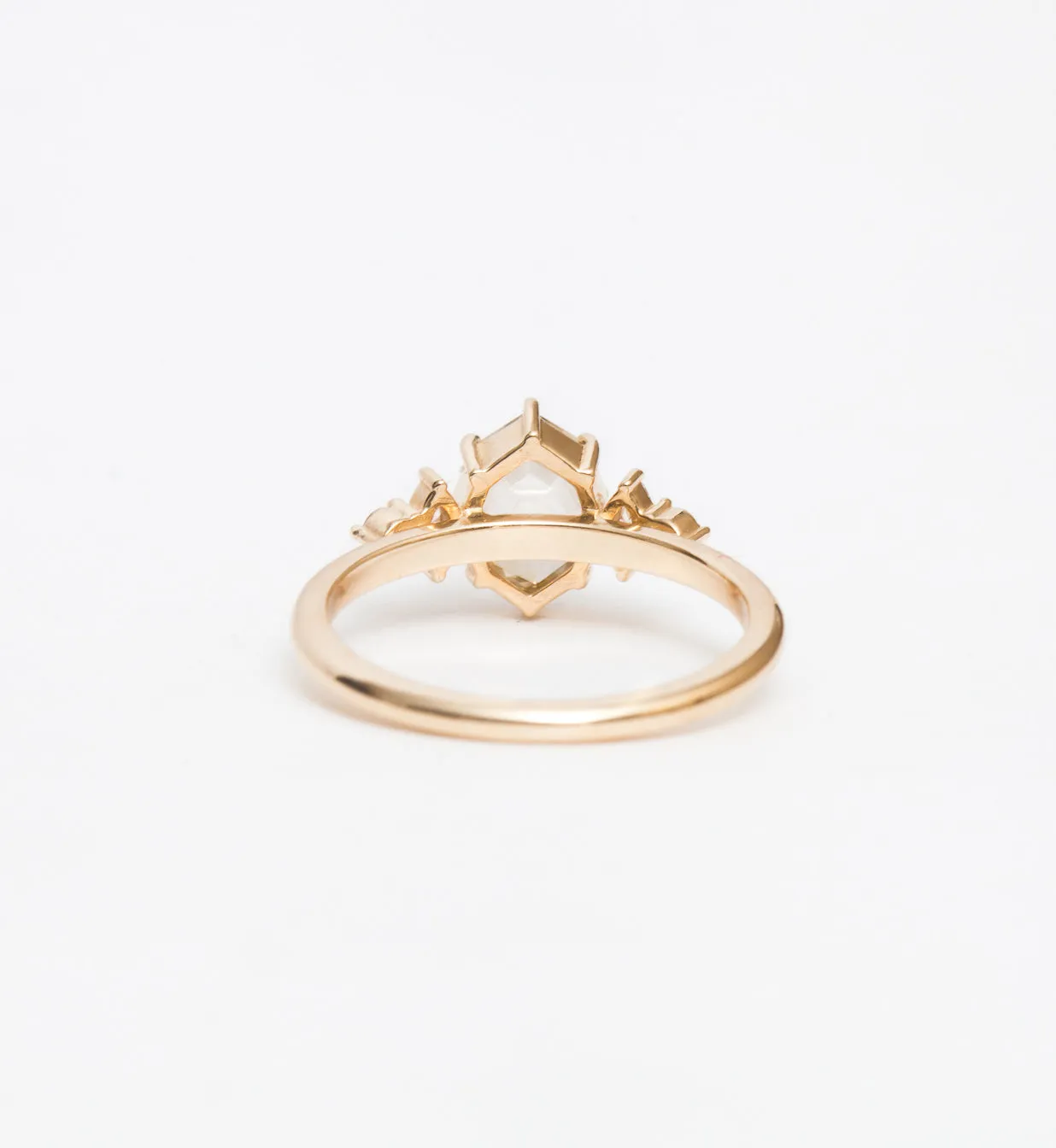 Geometric Champagne Diamond Desi Ring