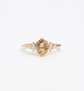 Geometric Champagne Diamond Desi Ring