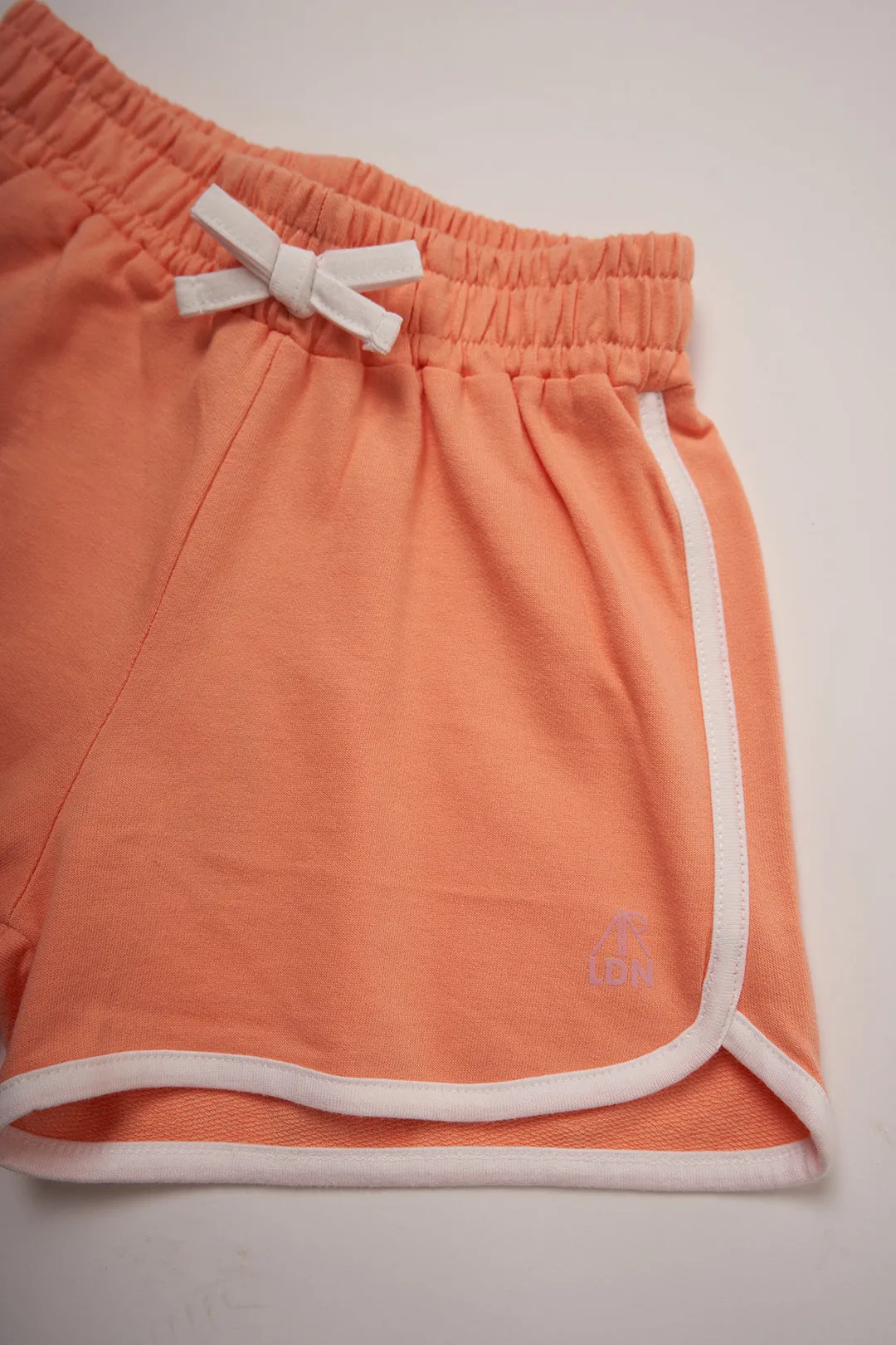 Girls Cotton Pink Sporty Shorts