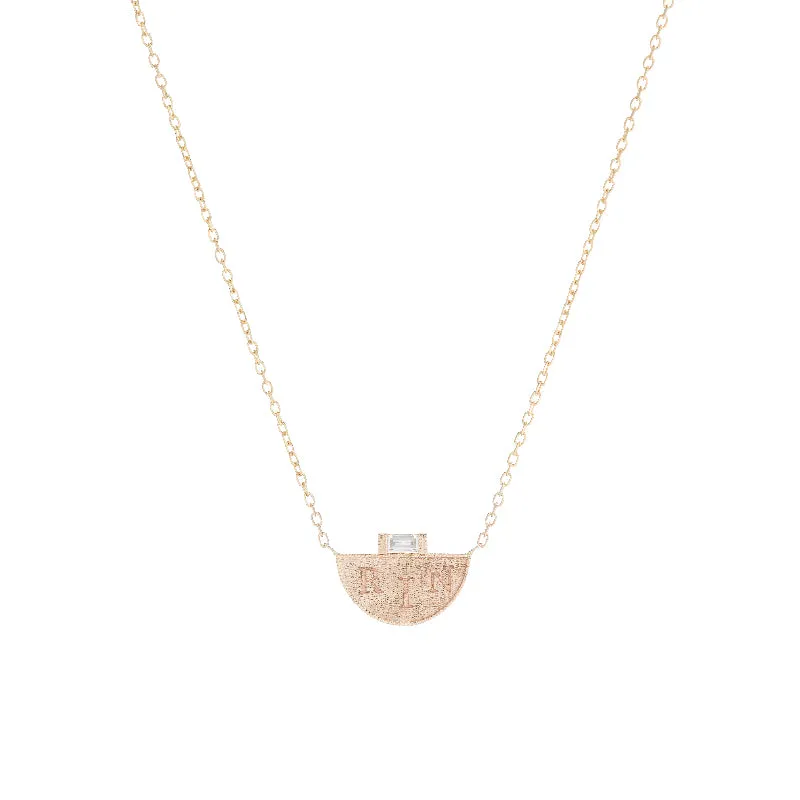 Half Moon Signet Necklace